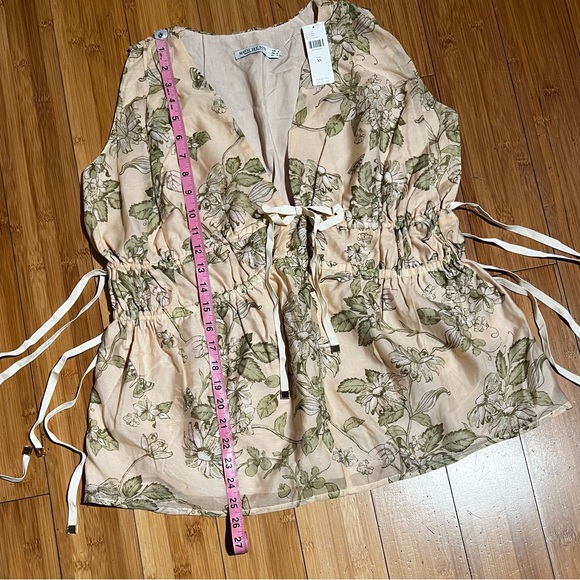 NWT Anthropologie Mon Renn Sleeveless Neutral Motif Blouse Size XS - Picture 13 of 16